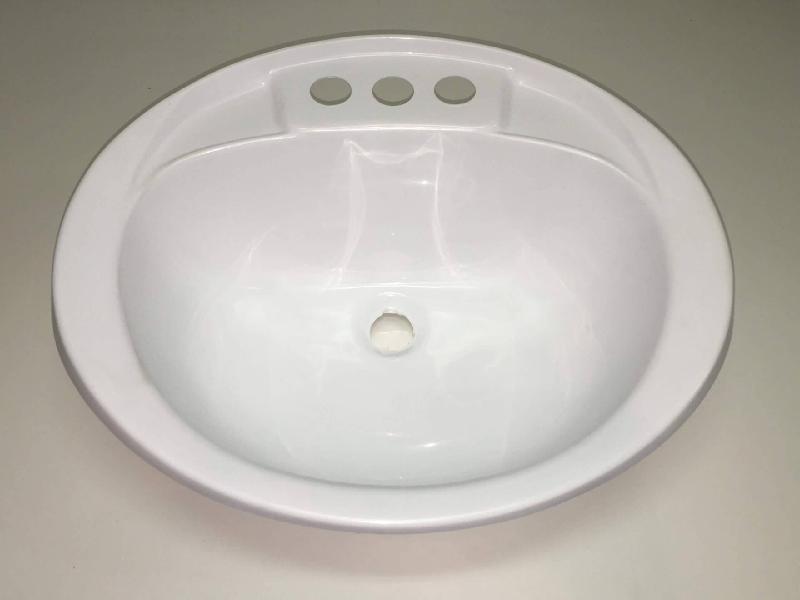bathroom oval sink 33 inches by 18 inches